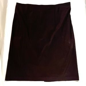 Vintage 90s Designer Black Pencil Skirt, Size Large